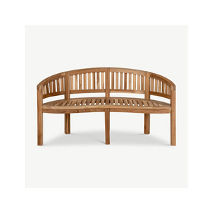 Low Cost Great Quality Teak Cabo Outdoor Natural Water Insects Resistance Garden Curved Wooden Park Bench