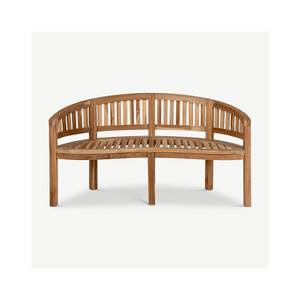 Fine Quality Low Price Cabo Outdoor Garden Teak Water Insects Resistance Curved Unfinished Wood Benches