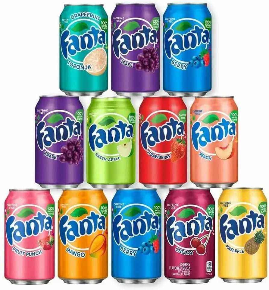 Carbonated Drinks Fanta 330ml Soft Drink Santa Pineapple 8 % Brix