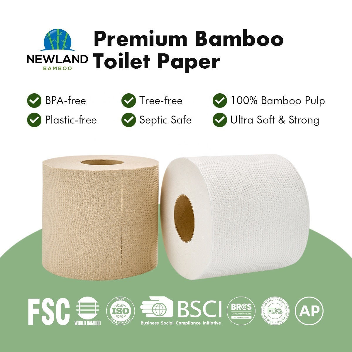 Factory Directly Toilet Roll Private Label Toilet Tissue Biodegradable Bamboo Toilet Paper