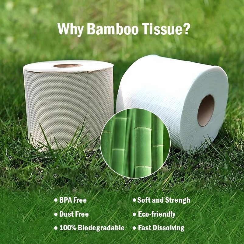 1ply 2ply 3ply 4ply 100% Bamboo Pulp Toilet paper