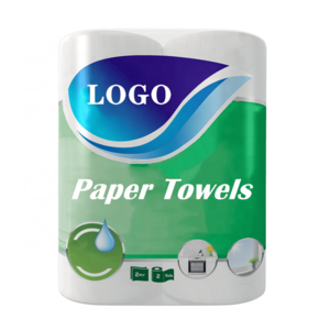 Free Sample 2 Ply Layer Paper Towel Rolls For Kitchen Paper Individually Wrapped Bamboo Paper Kitchen