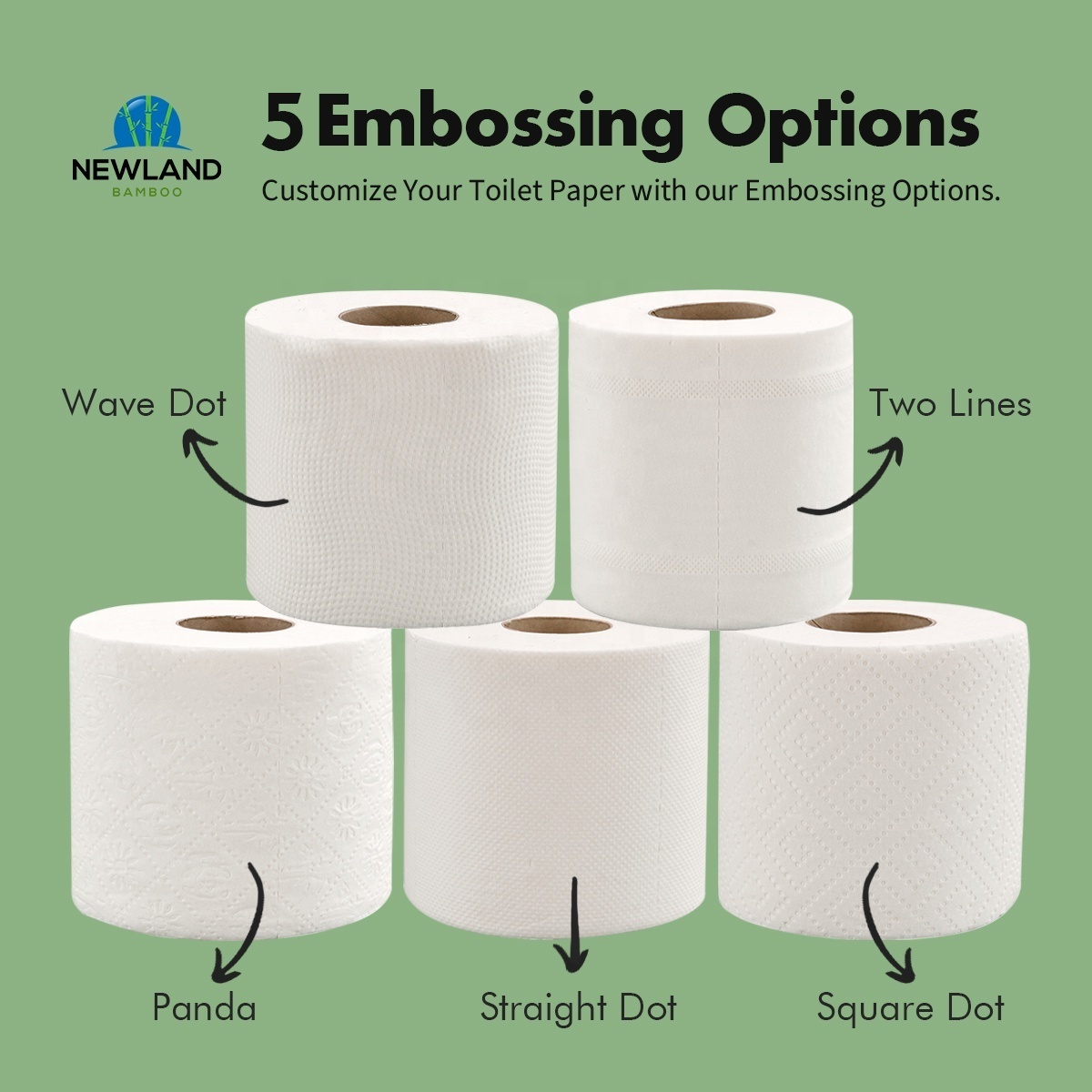 Popular 4 Ply Bamboo Pulp Hand Paper Roll Septic Safe Toilet Tissues Eco-Friendly Toilet Paper