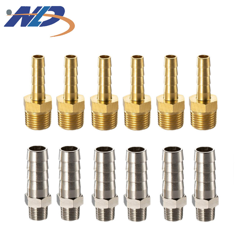 NLD Casting Equal Tee Insulated Stainless Steel  Crimp Water Lead Free Pex Male 58-3 Brass Hose Fittings