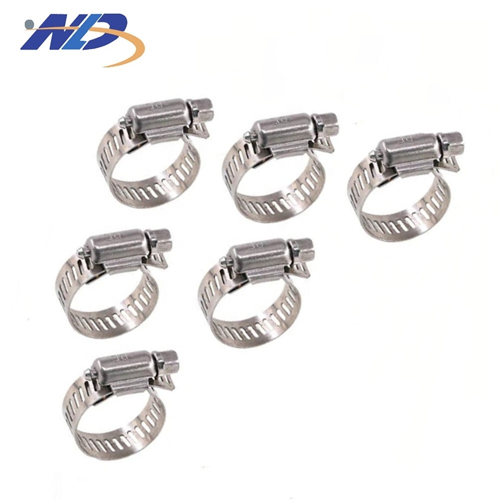 Customized adjustable 32-44mm high quality stainless steel heavy duty 13-19mm american style worm type hose clamp