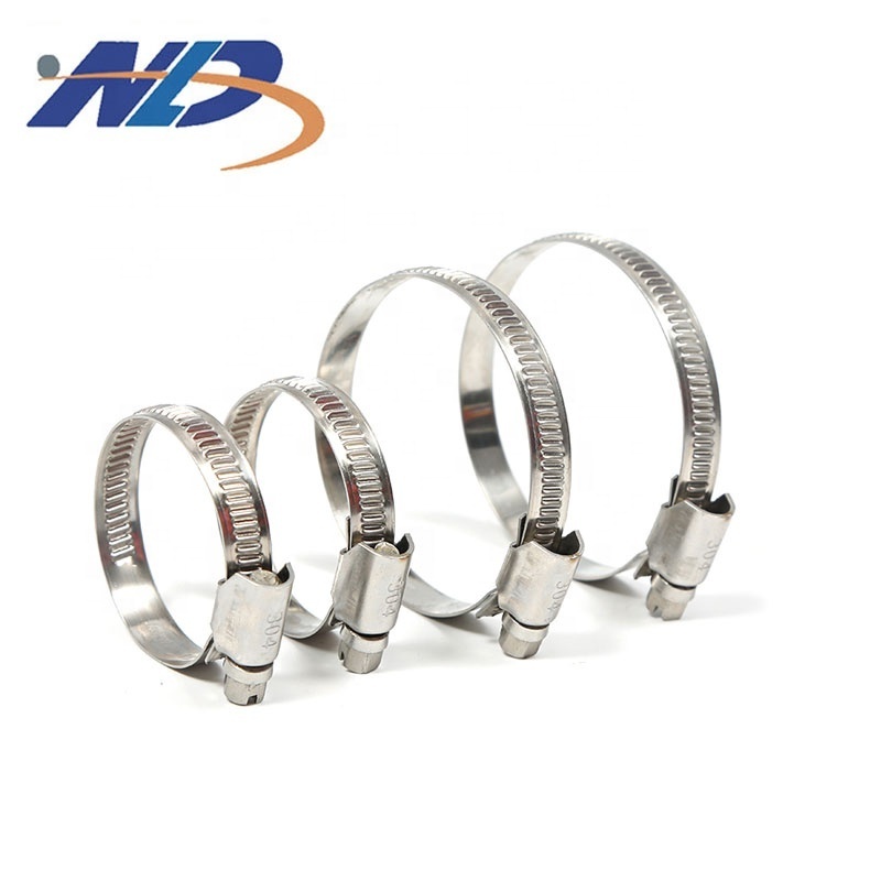 Manufacture double bolt heavy duty stainless steel germen metal set pipe spiral clip mini hose clamp