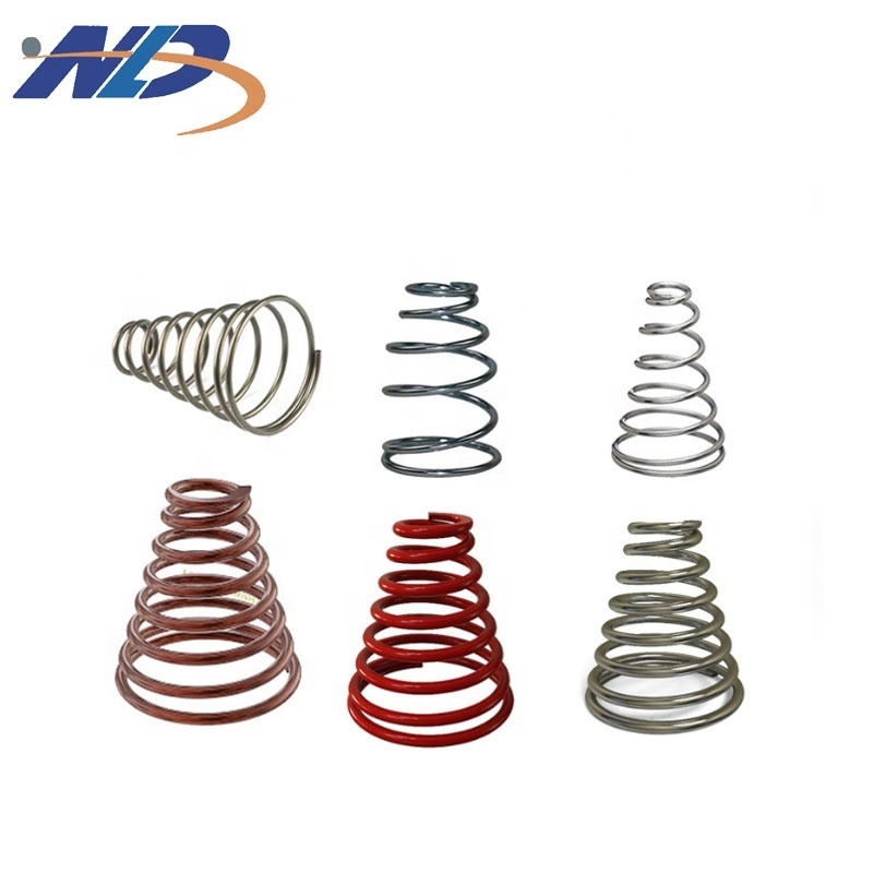 NLD  High Quality Stainless Steel Tapered Tower Gold Plated Copper Wire Conical Compression Spring