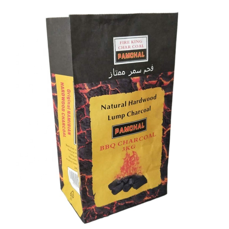 10KG 15KG 35LB HARDWOOD LUMP CHARCOAL PACKING PAPER BAG BBQ 3KG 5KG CHARCOAL PACKAGING BAGS