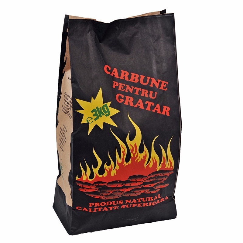 4KG 5KG 11lbs Pounds Kraft Paper Bag for Charcoal Hardwood Lump Charcoal Paper Bag Coal Briquettes Shisha Packaging Bag