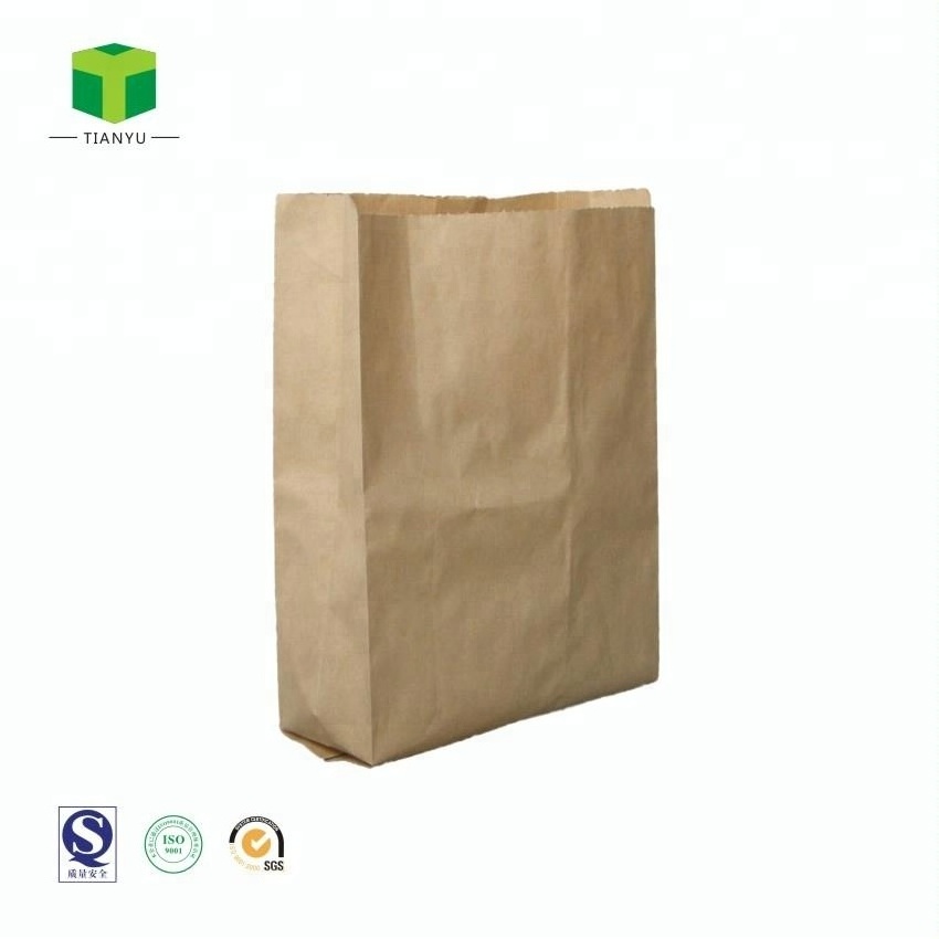 Waterproof compostable paper kitchen food waste bag disposable paper bag with PLA film bag