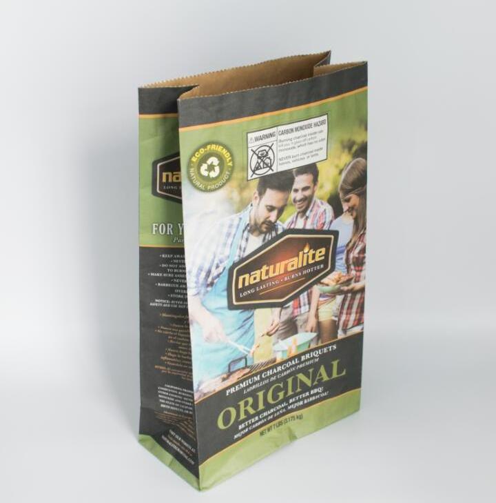 4KG 5KG 11lbs Pounds Kraft Paper Bag for Charcoal Hardwood Lump Charcoal Paper Bag Coal Briquettes Shisha Packaging Bag