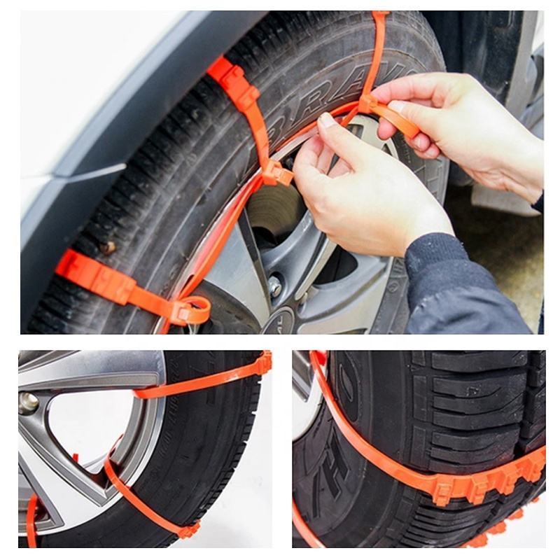 NLZD PA66 cable tie, 9*880mm 10pcs/bag heavy duty cable tie strap plastic car tire anti-skin chain cable tie nylon 66 for tire