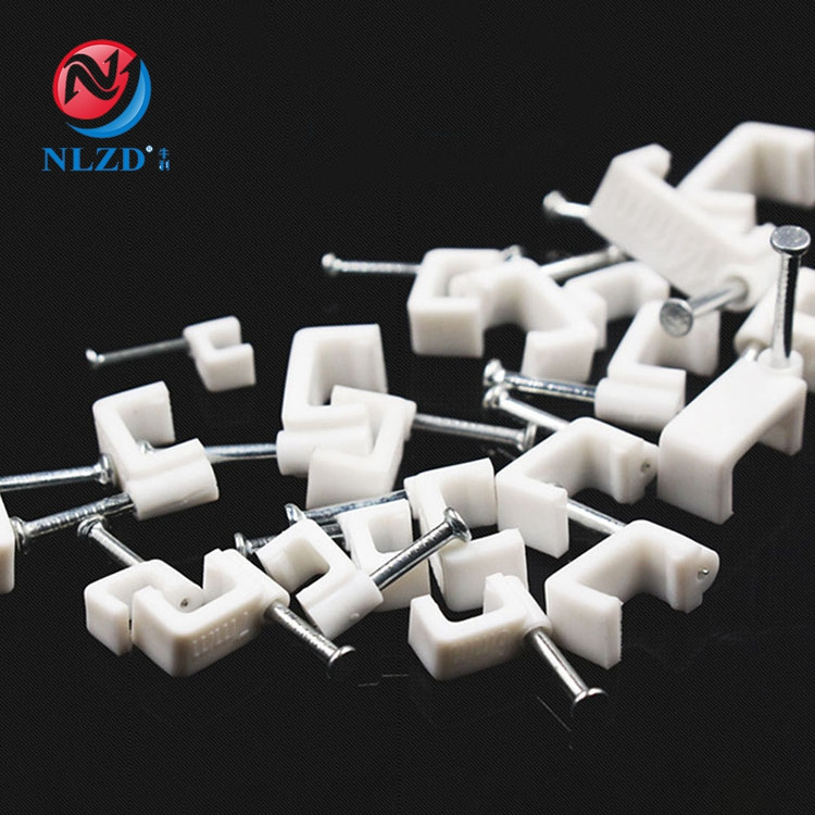 NLZD PE Plastic Cable Clamp Electrical Wire Wall Holder Nail Round/Circle Cable Clips