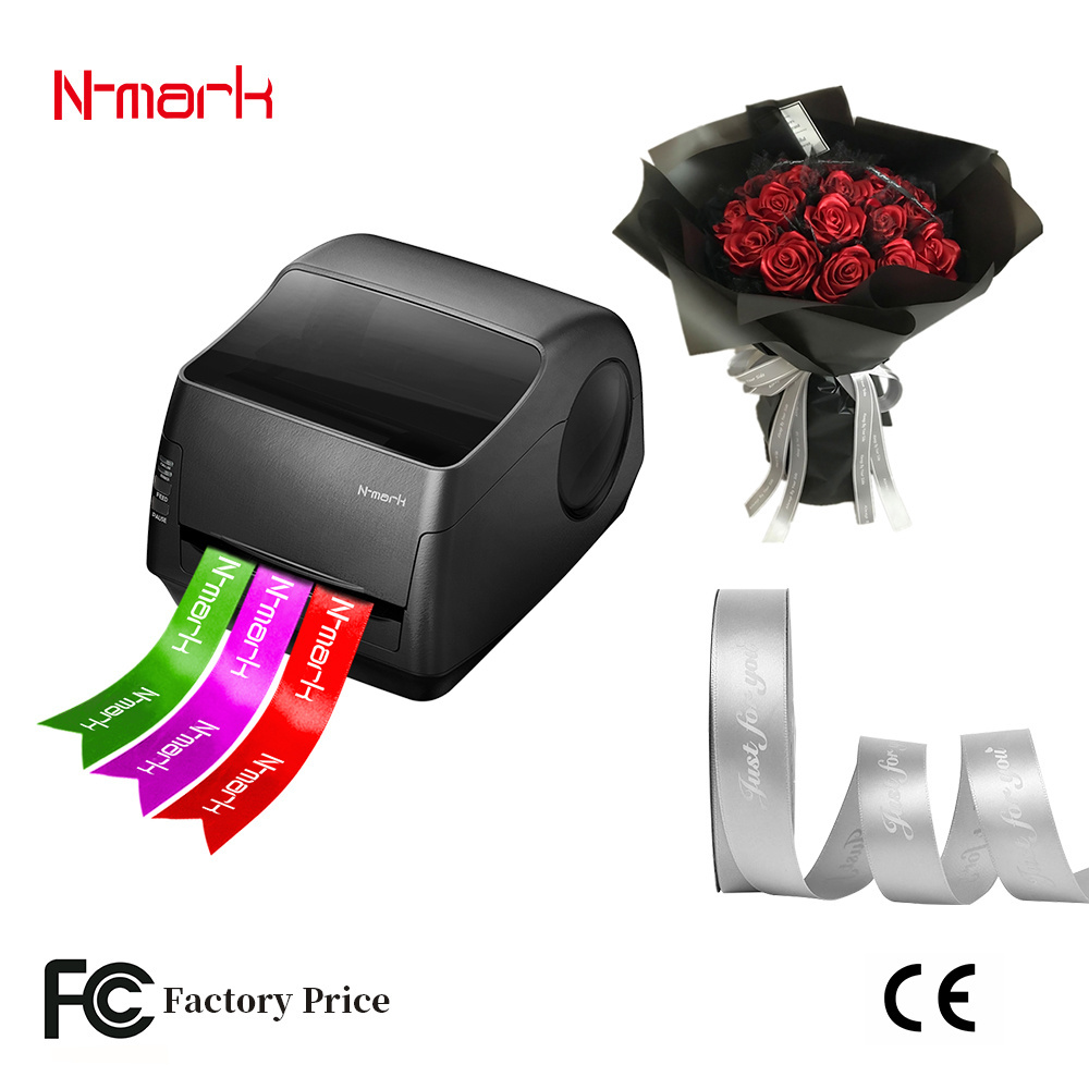 N-mark  Digital Brand Logo Customized Ribbon ribbon printer,digital satin ribbon printing machine hot stamping foil printer