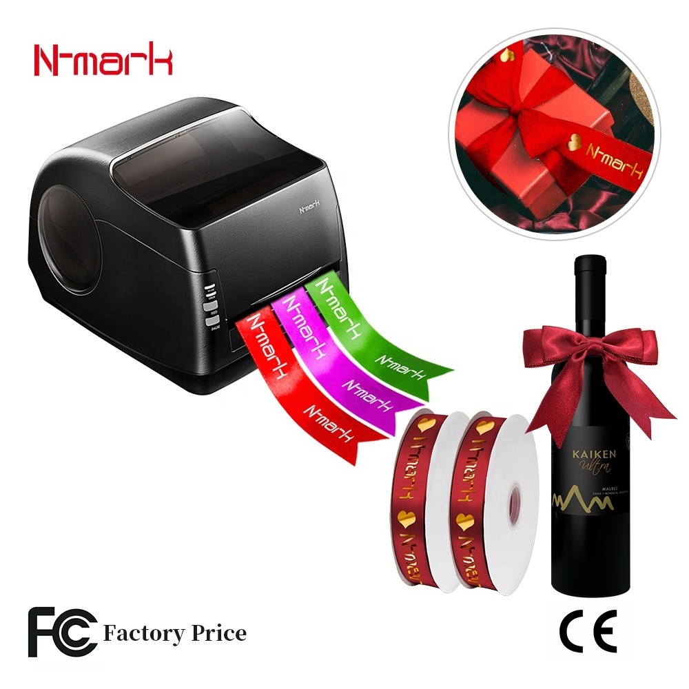 N-mark  Digital Brand Logo Customized Ribbon ribbon printer,digital satin ribbon printing machine hot stamping foil printer