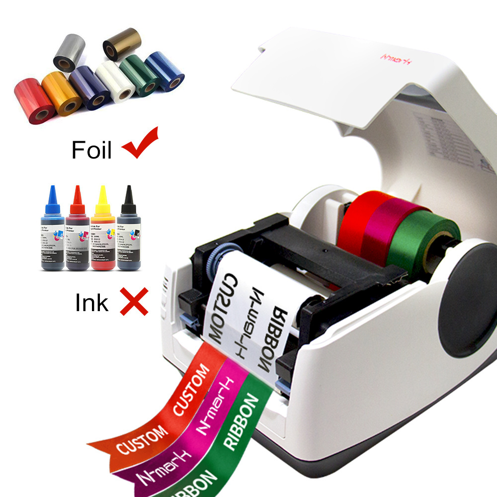 N-mark digital foil Ribbon Printer High Speed Printing Machine For Personalized ribbons decoration use