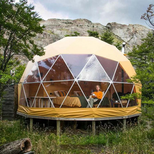 4 Season Outdoor Garden Luxury Hotel Bathroom Small Clear PVC Igloo Geodesic House Transparent Glamping Dome Tent