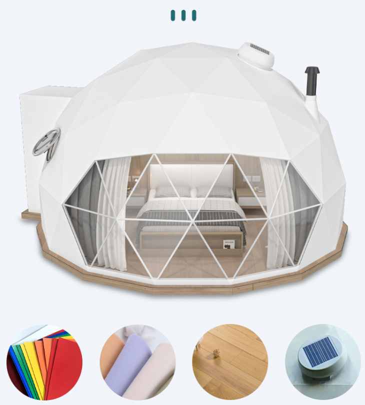 The Clamping Tent Outdoor 6m Diameter Igloo Tents Hotel Dome House Glamping Geodesic Dome Connectors Tent With PVC Roof Cover