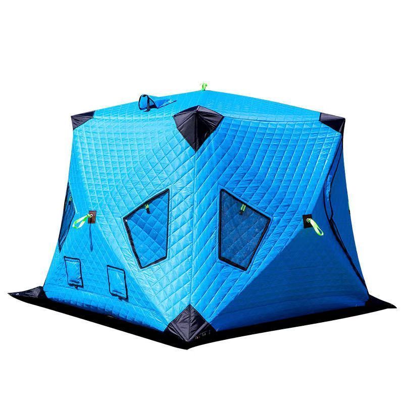 HOT SALE Outdoor Camp Sauna Tent Portable Pop up Ice Fishing Tent Square Hiking Insulated Camping Ice Cube Winter Fishing Tent