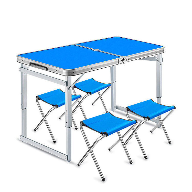 Outdoor Camping Folding Table Easy Carrying Adjustable Height Table Set Portable Suitcase Folding Outdoor Chair And Table Set