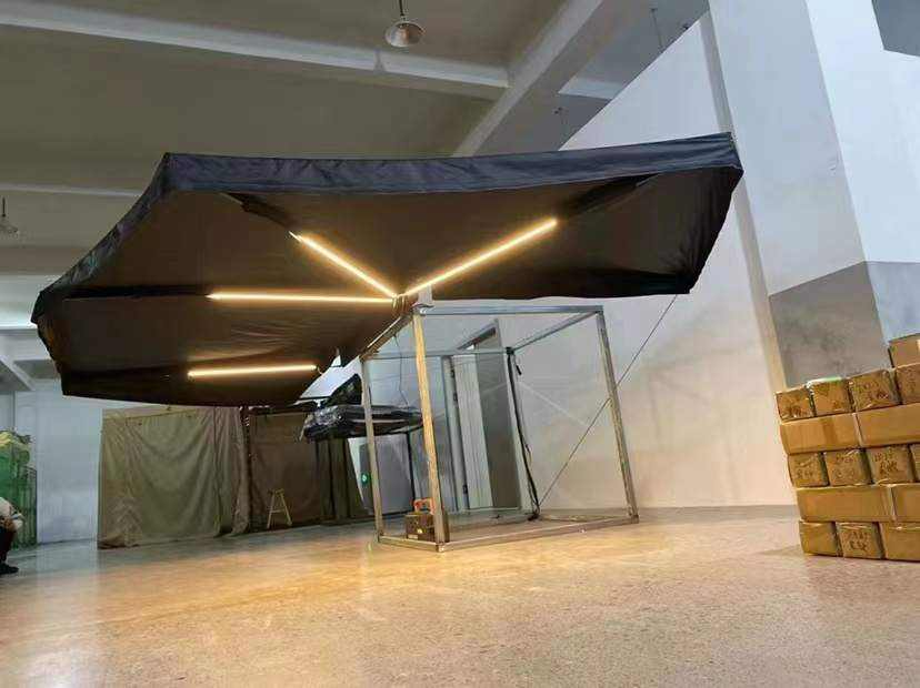 180 270 360 degree Awning Walls Free Standing Truck Car Roof Tent Side Awning Led Awning for camping