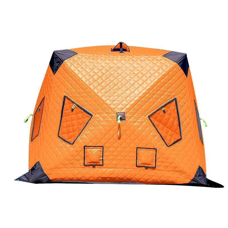 HOT SALE Outdoor Camp Sauna Tent Portable Pop up Ice Fishing Tent Square Hiking Insulated Camping Ice Cube Winter Fishing Tent