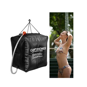 Factory 40L outdoor PVC Hiking travelling Beach portable outdoor shower camping solar bath shower heating water bag for Camping