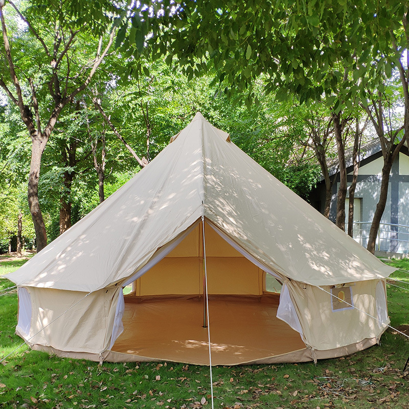 Camping Hotel Camp Tent Cotton Tent Rainproof Windproof Flame Retardant Canvas Bell Tent