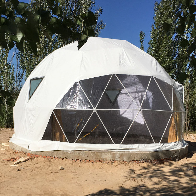 4 Season Outdoor Garden Luxury Hotel Bathroom Small Clear PVC Igloo Geodesic House Transparent Glamping Dome Tent