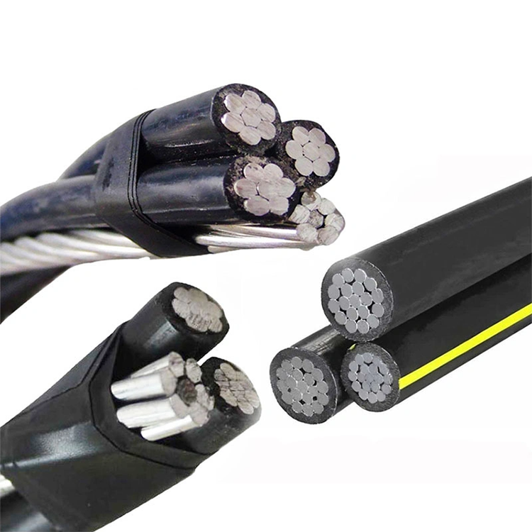 Aluminium XLPE PE Insulated AAC AAAC ACSR Messenger Conductor Triplex Service Drop Cable Wire