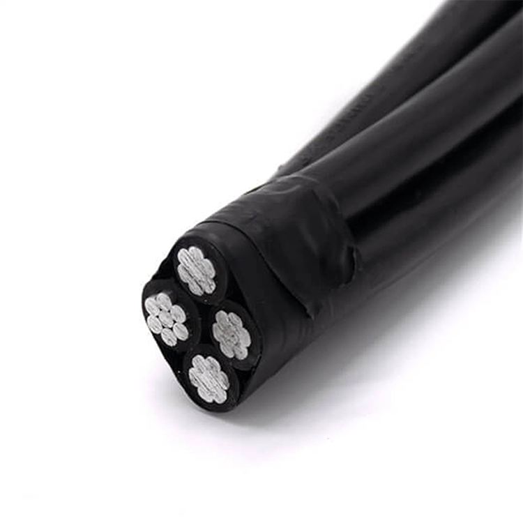 Aluminium XLPE PE Insulated AAC AAAC ACSR Messenger Conductor Triplex Service Drop Cable Wire