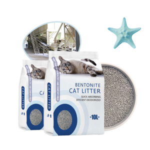 FP-06 Factory OEM/ODM Eco Friendly Dust Free Bentonite Cat Litter Odor Control Wholesale 1.0-2.0mm Crushed Ocean Fragrance