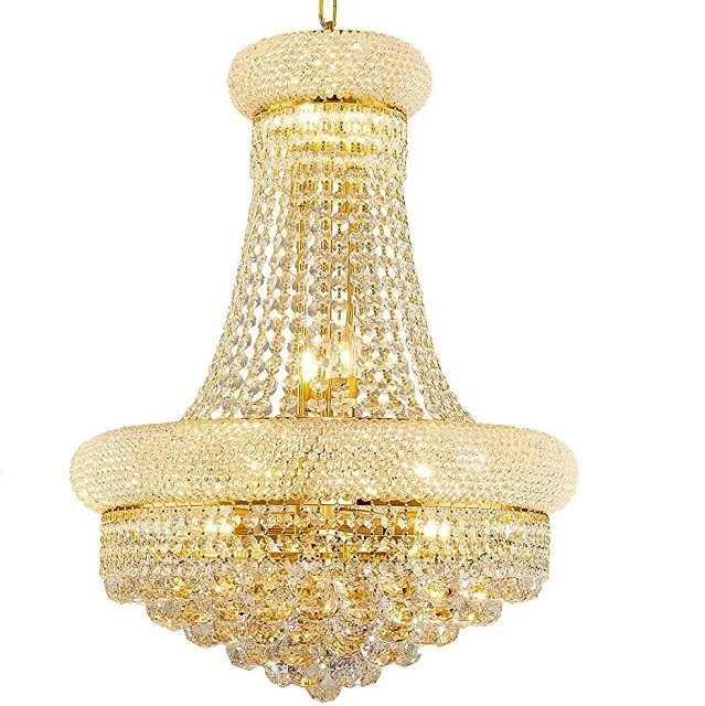 Customized Handmade Metal Silver Crystal Chandelier Lighting Banquet Chandeliers Ceiling Light Fixture for Foyer Living Room