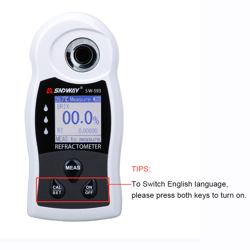 SNDWAY SW-593 Sugar Brix Meter Digital Refractometer for Fruit beverage sweetness test