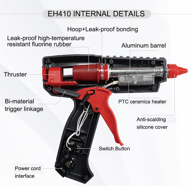 TOPLIA EH410 60W 80W 100W Isothermal Hot Glue Repair Guns for Sale