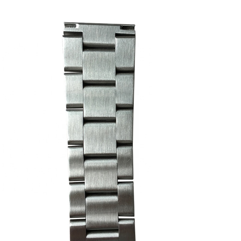 interchangeable removable 3-row link 16 18 20 22 24mm man cool OEM metal solid 316L, 304 stainless steel watch band strap