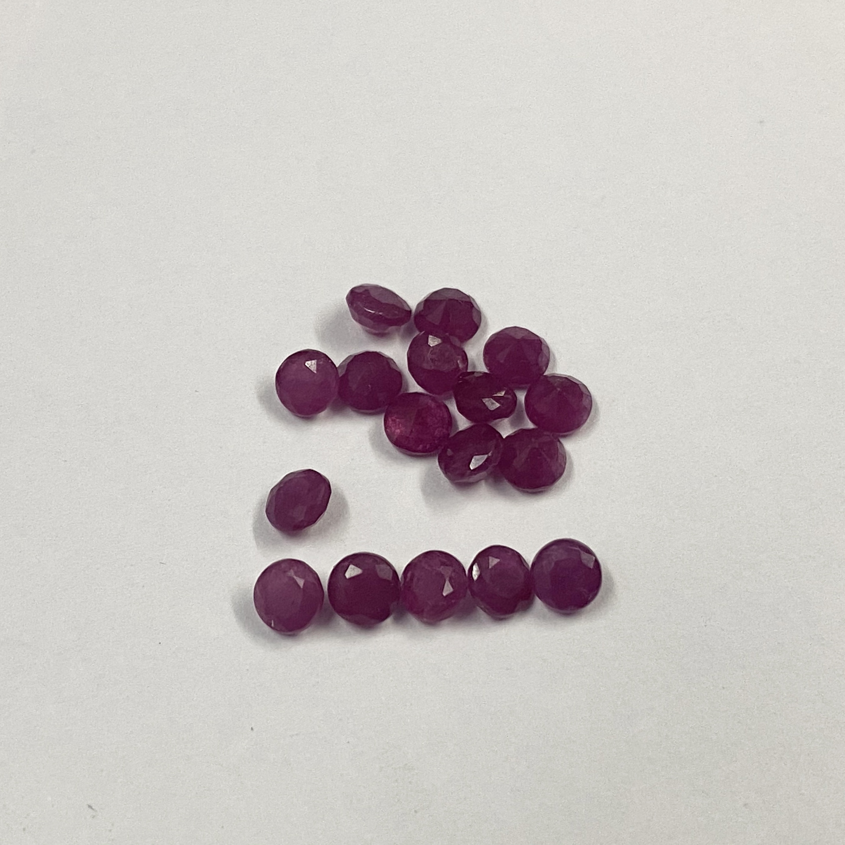 Buy Sale Original Indian Ruby 2mmTo 8mm Round Faceted Cut Strongest Astrological Certified Loose Gemstones