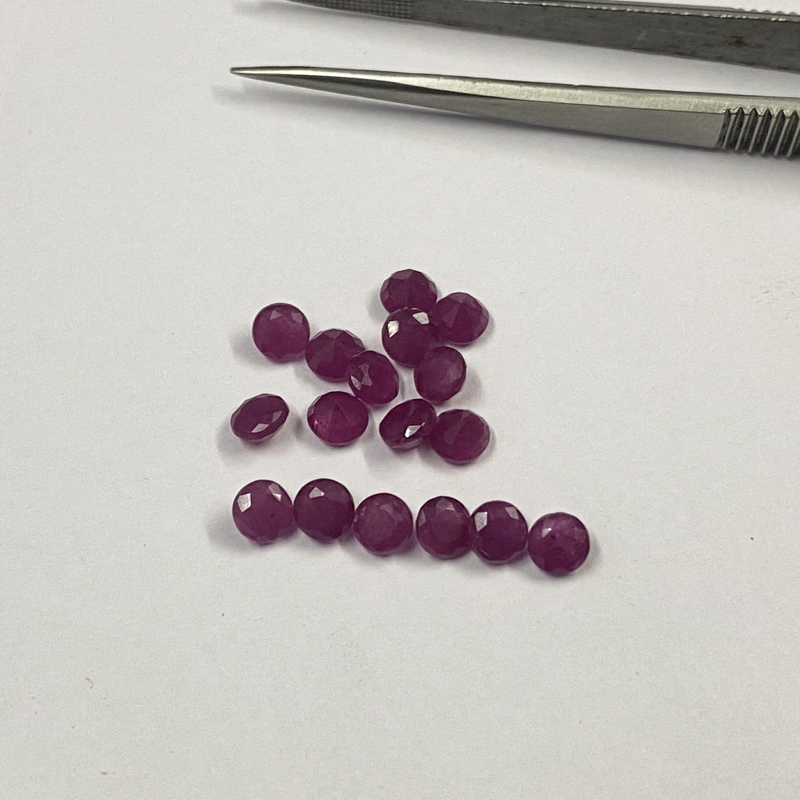 Buy Sale Original Indian Ruby 2mmTo 8mm Round Faceted Cut Strongest Astrological Certified Loose Gemstones