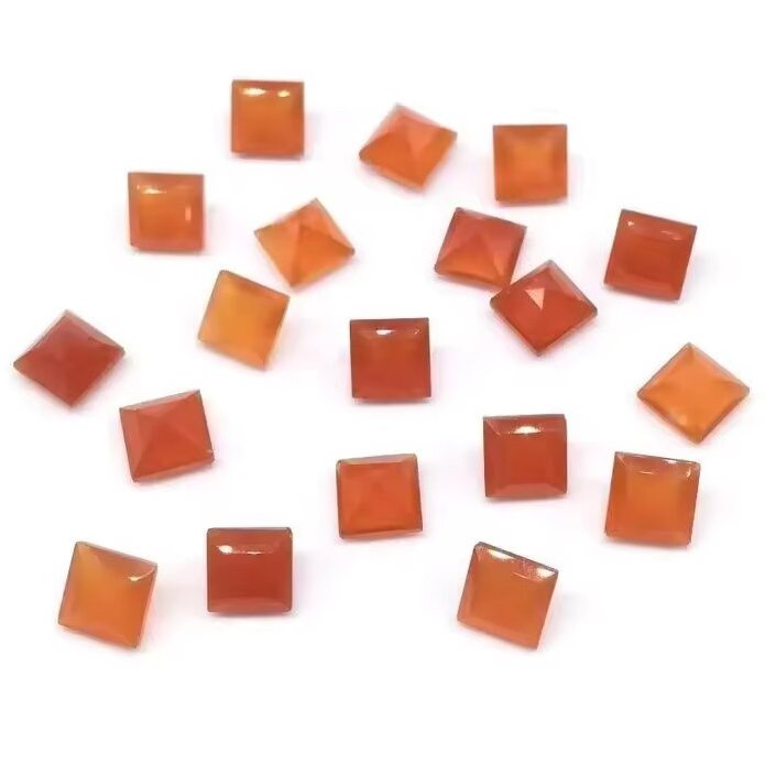 9mm Natural Carnelian Square Cut Loose Gemstone Wholesale Price Buy Now Stones For Jewelry Making From Supplier Online Shop Sale