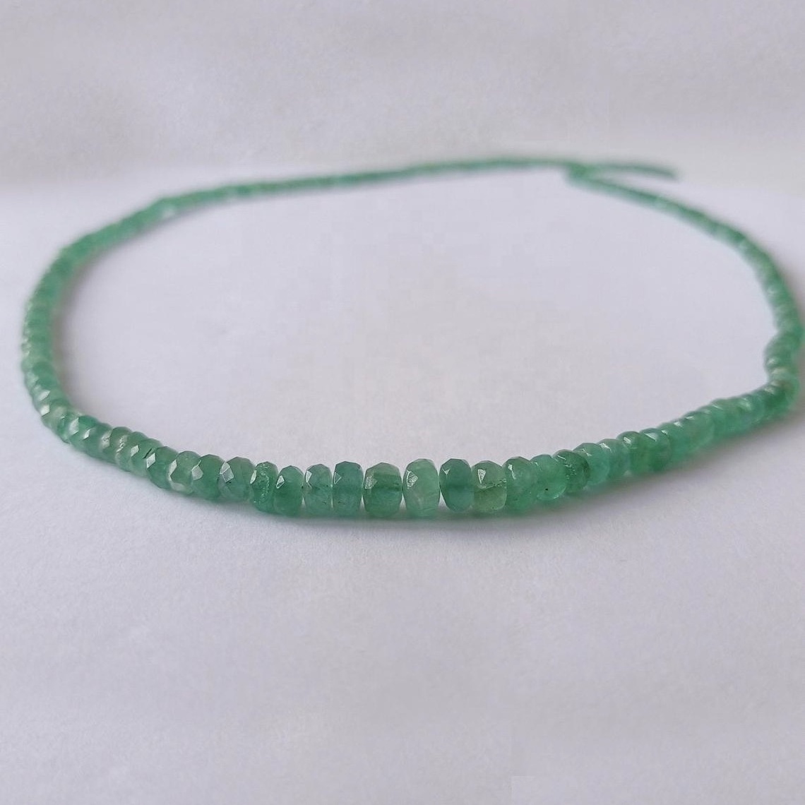 Natural Emerald Faceted Rondelle Gemstone Beads At Wholesale Price Bulk Beads From Indian Best Wholesale Supplier For Online