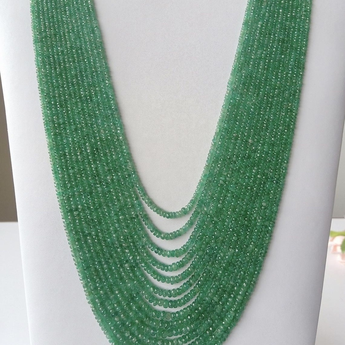 Natural Emerald Faceted Rondelle Gemstone Beads At Wholesale Price Bulk Beads From Indian Best Wholesale Supplier For Online