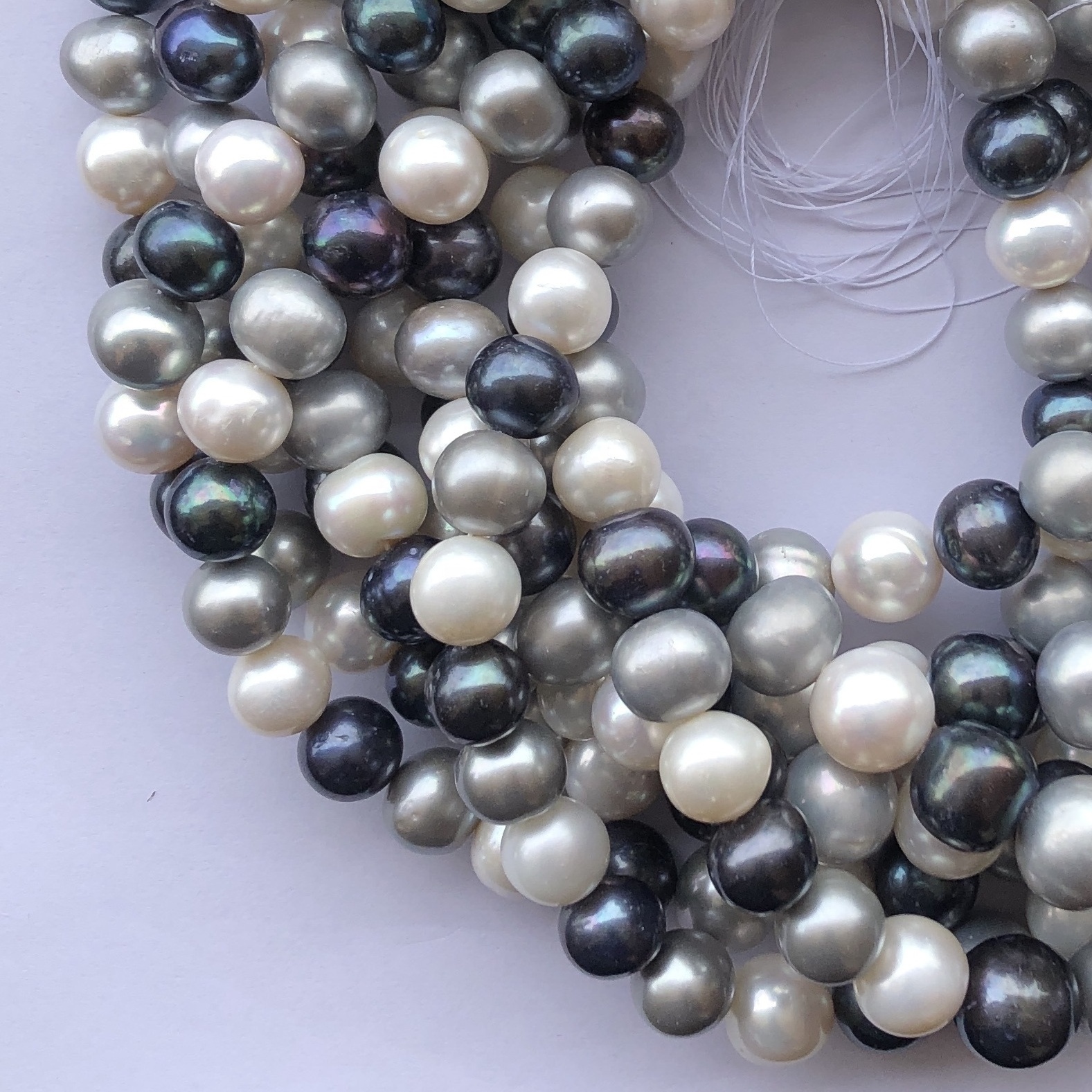 Multi Colour Cultured Fresh Water Pearl AAA Grade Best Natural Smooth Round Wholesale Loose 12mm 14mm Clear White Beads For Sale