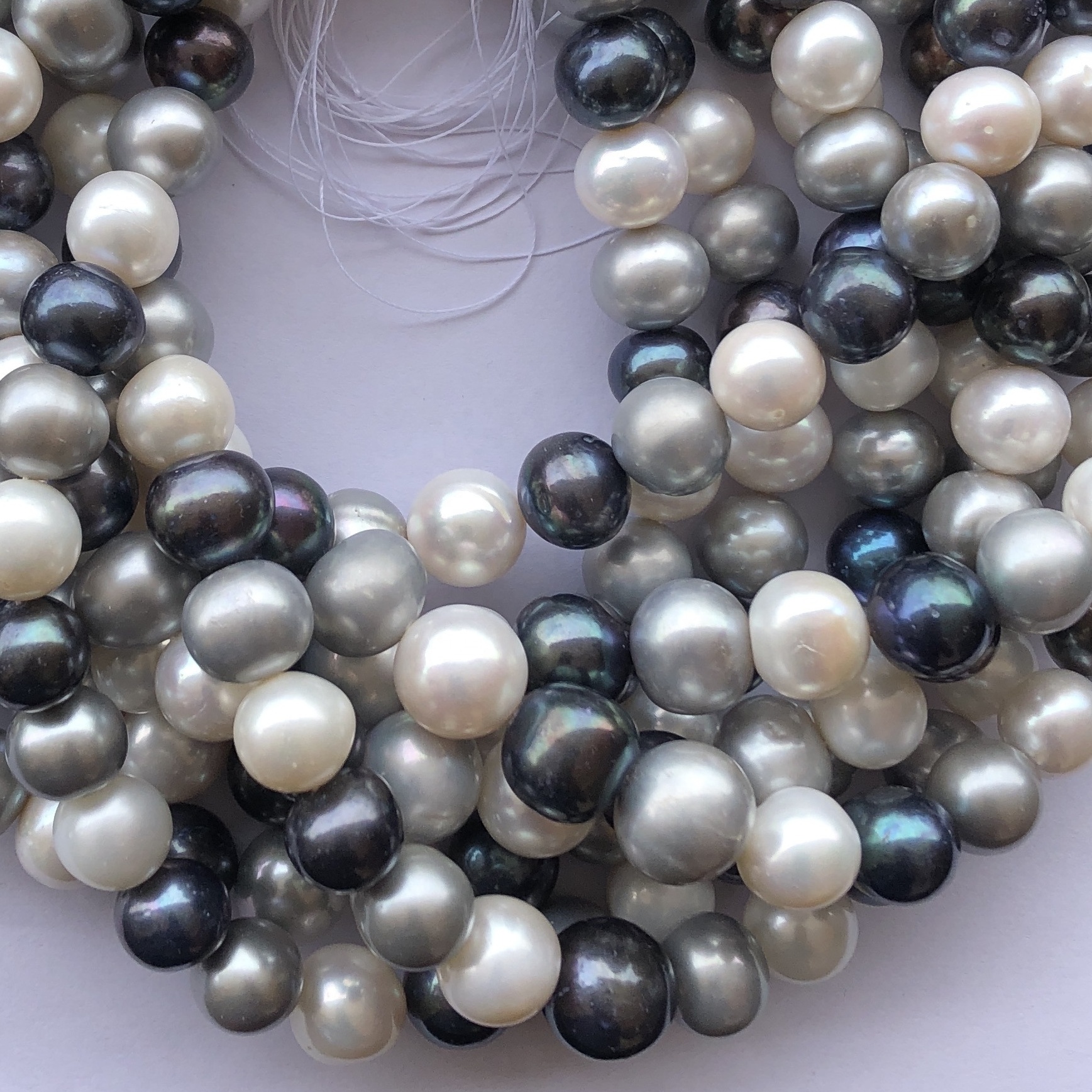 Multi Colour Cultured Fresh Water Pearl AAA Grade Best Natural Smooth Round Wholesale Loose 12mm 14mm Clear White Beads For Sale