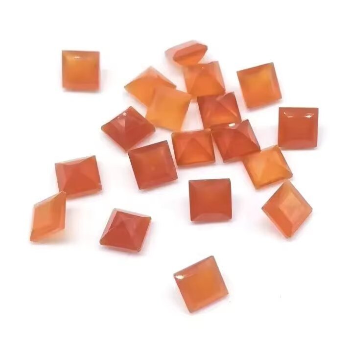 9mm Natural Carnelian Square Cut Loose Gemstone Wholesale Price Buy Now Stones For Jewelry Making From Supplier Online Shop Sale