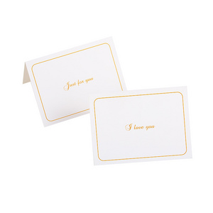 Wholesale white card stock logo printing thank you for your order paper cards PLA