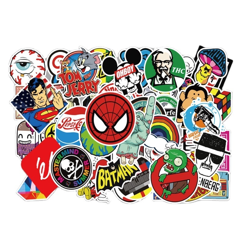 100Pcs Tide Brand Fresh Sticker Home Decoration Table Wall Scrapbooking Laptop Stickers