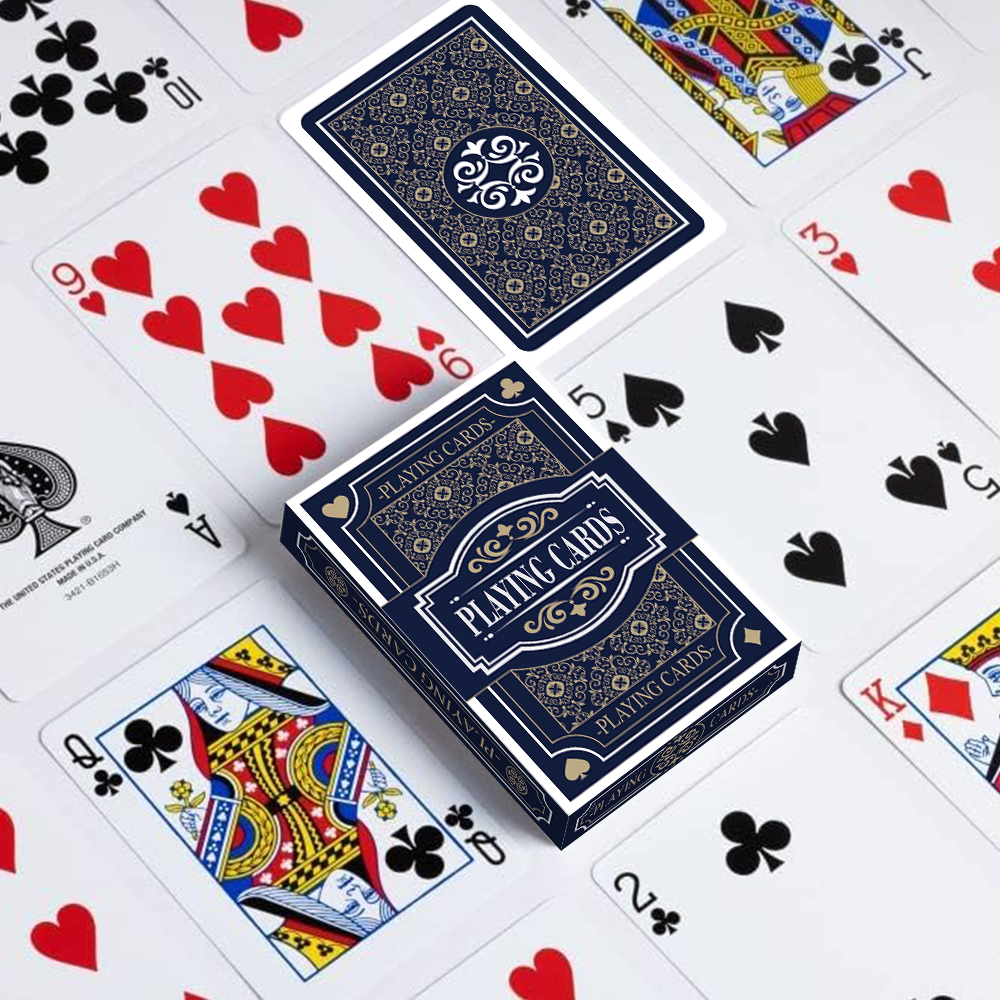 Custom Design Your Logo Paper Printed Box Plastic Pvc Waterproof Poker Deck Blank Sublimation Playing Cards