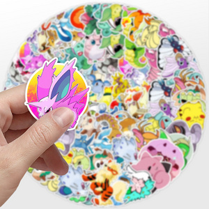 DIY 50 sheet anime poke wall stickers cartoon sticker decals Snorlax Eevee self-adhesive sticker for decoration