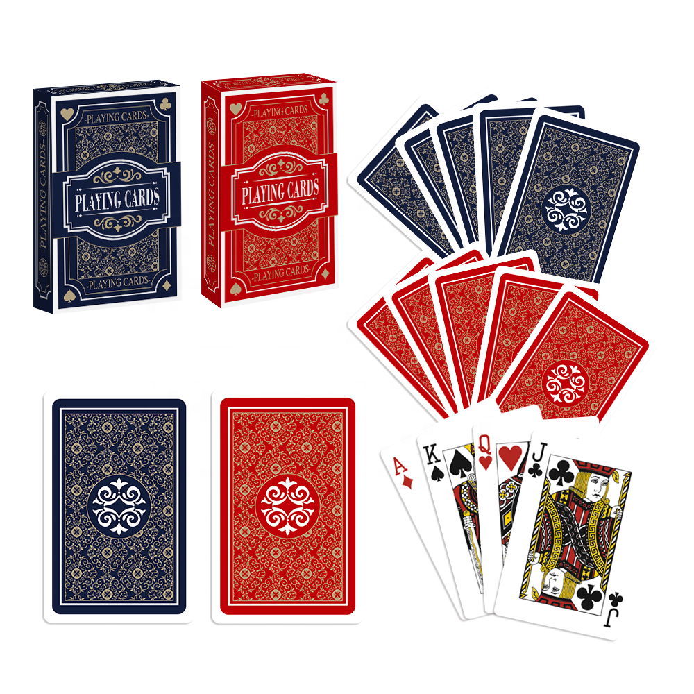 Custom Design Your Logo Paper Printed Box Plastic Pvc Waterproof Poker Deck Blank Sublimation Playing Cards