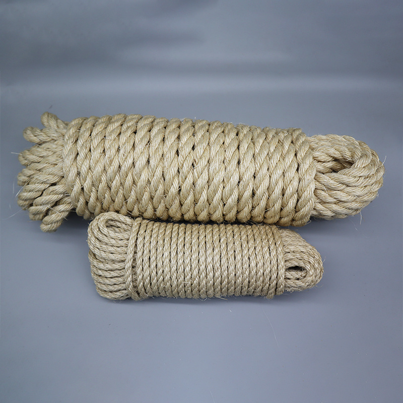 Manila outdoor rope ship rope 6~60mm 3/4-strand sisal rope